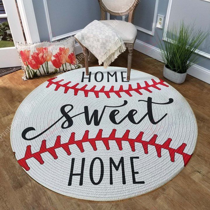 Home Sweet Home Baseball Round Carpet Floor Rug Living Room Bedroom Decor Round Area Rug Carpet Home Sweet Home Baseball Round Carpet Floor Rug Living Room Bedroom Decor Round Area Rug Carpet