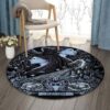 Horoscope Gemini Round Carpet Floor Rug Living Room Bedroom Decor Round Area Rug Carpet
