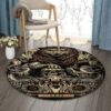 Horoscope Leo Round Carpet Floor Rug Living Room Bedroom Decor Round Area Rug Carpet
