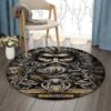 Horoscope Libra Round Carpet Floor Rug Living Room Bedroom Decor Round Area Rug Carpet