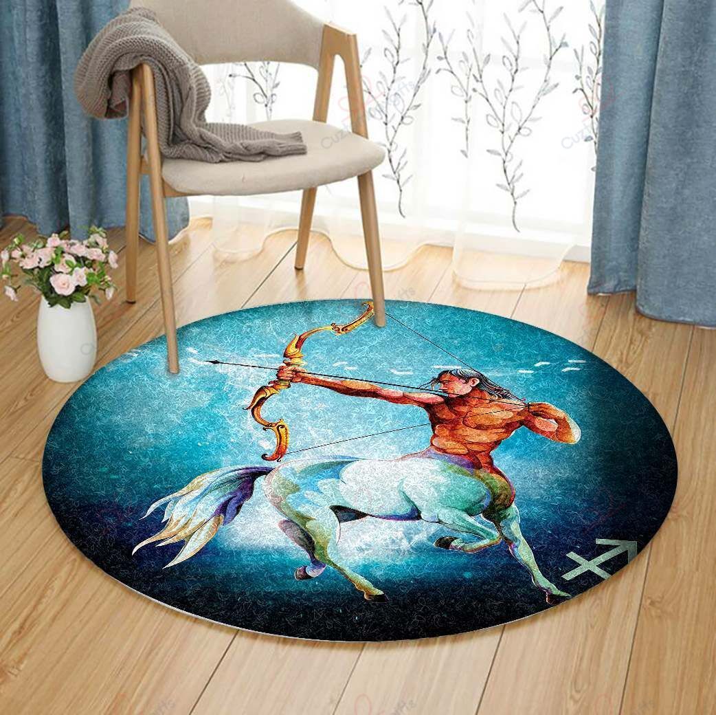 Horoscope Signs Sagittarius Round Carpet Floor Rug Living Room Bedroom Decor Round Area Rug Carpet Horoscope Signs Sagittarius Round Carpet Floor Rug Living Room Bedroom Decor Round Area Rug Carpet