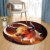 Horoscope Signs Taurus Round Carpet Floor Rug Living Room Bedroom Decor Round Area Rug Carpet
