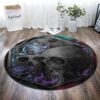 Horror Skull Round Carpet Floor Rug Living Room Bedroom Decor Round Area Rug Carpet