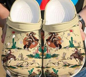 Horse Cowboy Crocs Crocband Clog Clog Comfortable For Mens And Womens Classic Clog Water Shoes Comfortable