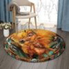 Horse Dreamcatcher Round Carpet Floor Rug Living Room Bedroom Decor Round Area Rug Carpet