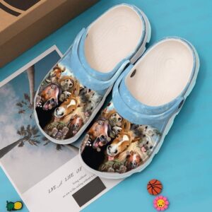 Horse Hillarious Horses Sku 1430 Crocs Clog Clog Shoes