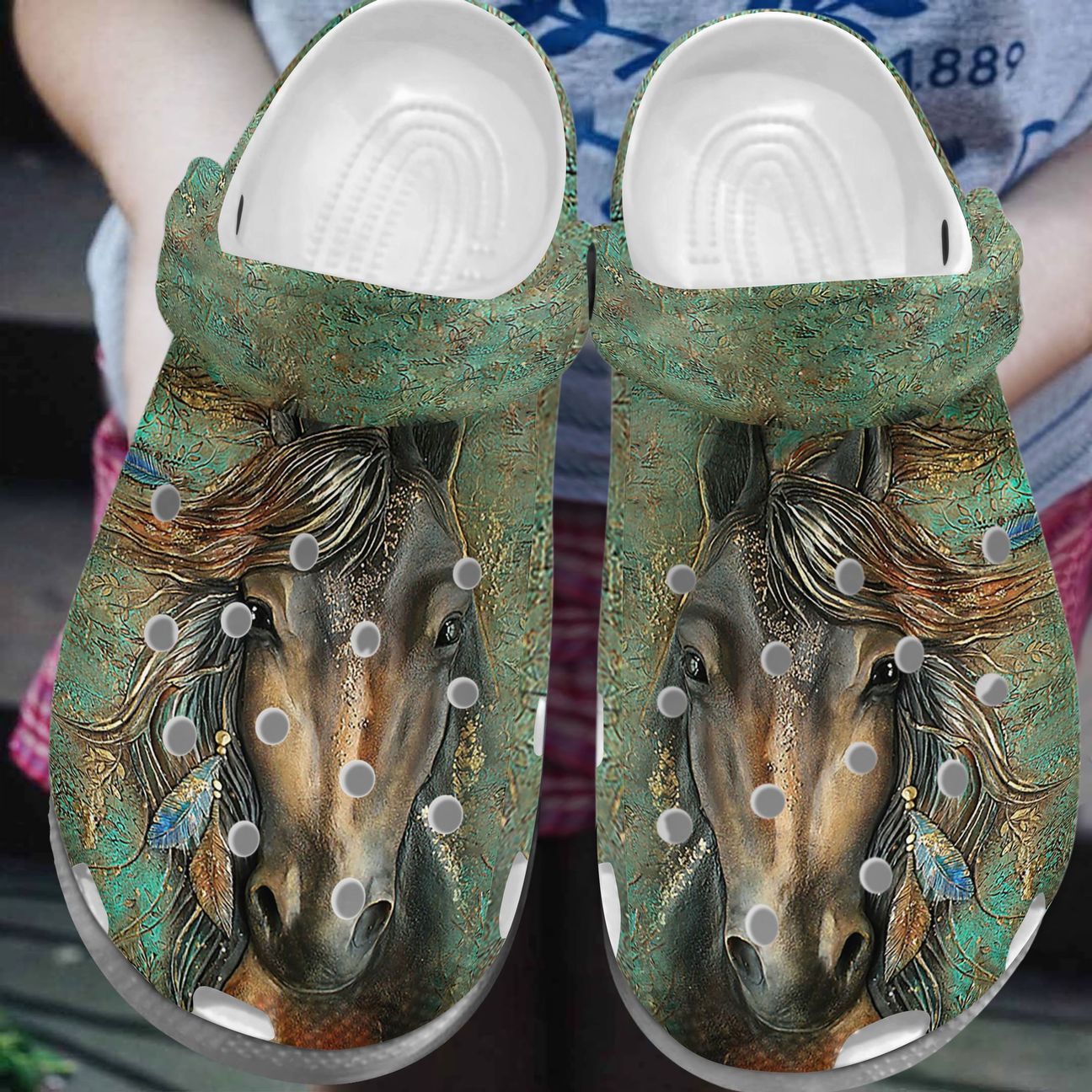 Horse Personalize Clog Custom Crocs Fashionstyle Comfortable For Women Men Kid Print 3D Magic Horse Horse Personalize Clog Custom Crocs Fashionstyle Comfortable For Women Men Kid Print 3D Magic Horse