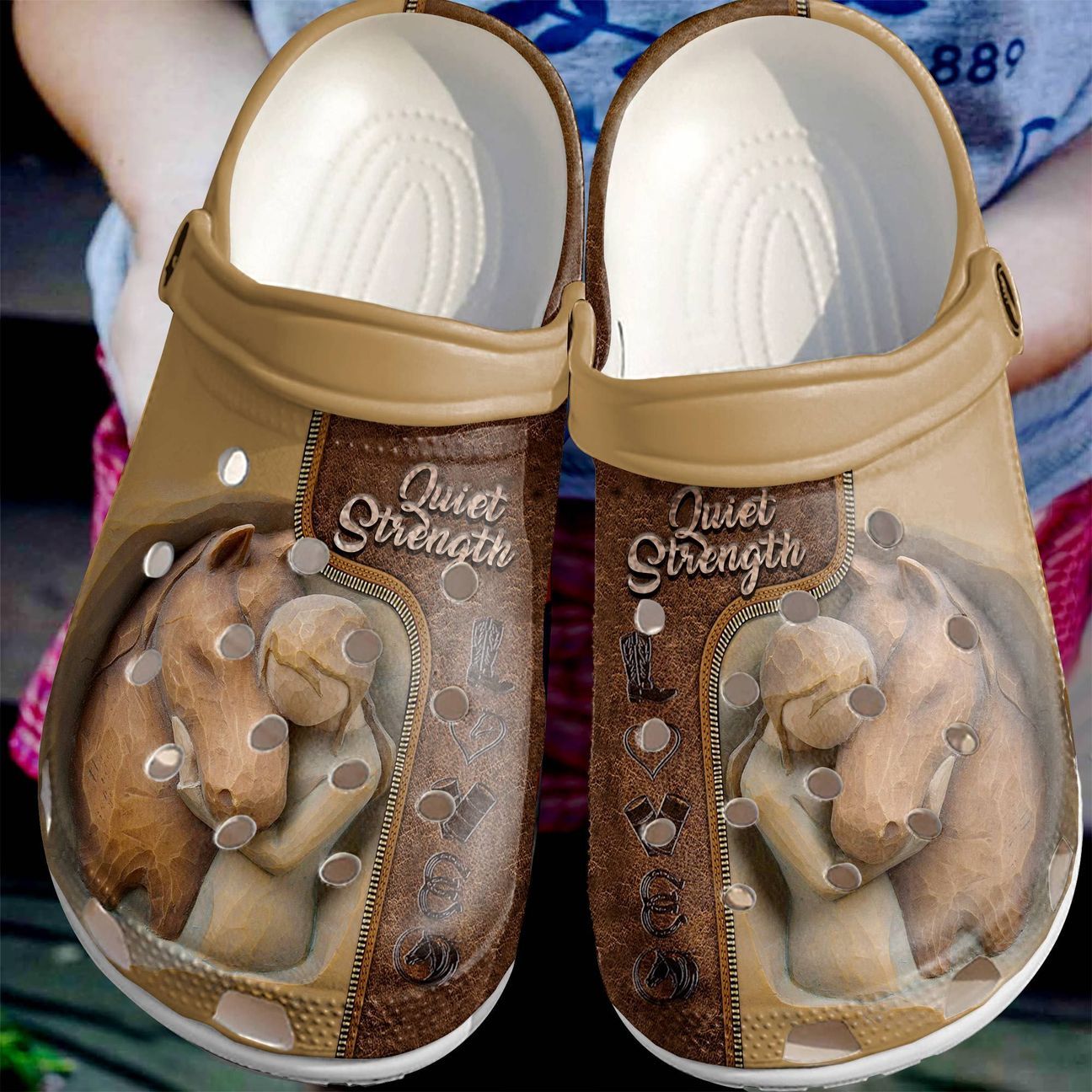 Horse Personalize Clog Custom Crocs Fashionstyle Comfortable For Women Men Kid Print 3D Quiet Strength Horse Personalize Clog Custom Crocs Fashionstyle Comfortable For Women Men Kid Print 3D Quiet Strength