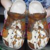 Horse Personalize Clog Custom Crocs Fashionstyle Comfortable For Women Men Kid Print 3D Whitesole Vintage Horse Couple