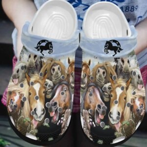 Horse Personalized Clog Custom Crocs Comfortablefashion Style Comfortable For Women Men Kid Print 3D Cool Horses