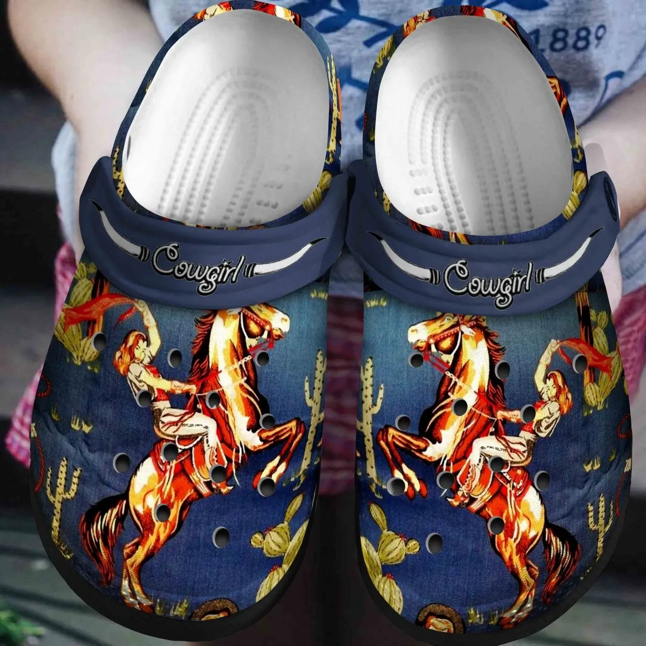 Horse Personalized Clog Custom Crocs Comfortablefashion Style Comfortable For Women Men Kid Print 3D Cowgirl Horse Personalized Clog Custom Crocs Comfortablefashion Style Comfortable For Women Men Kid Print 3D Cowgirl