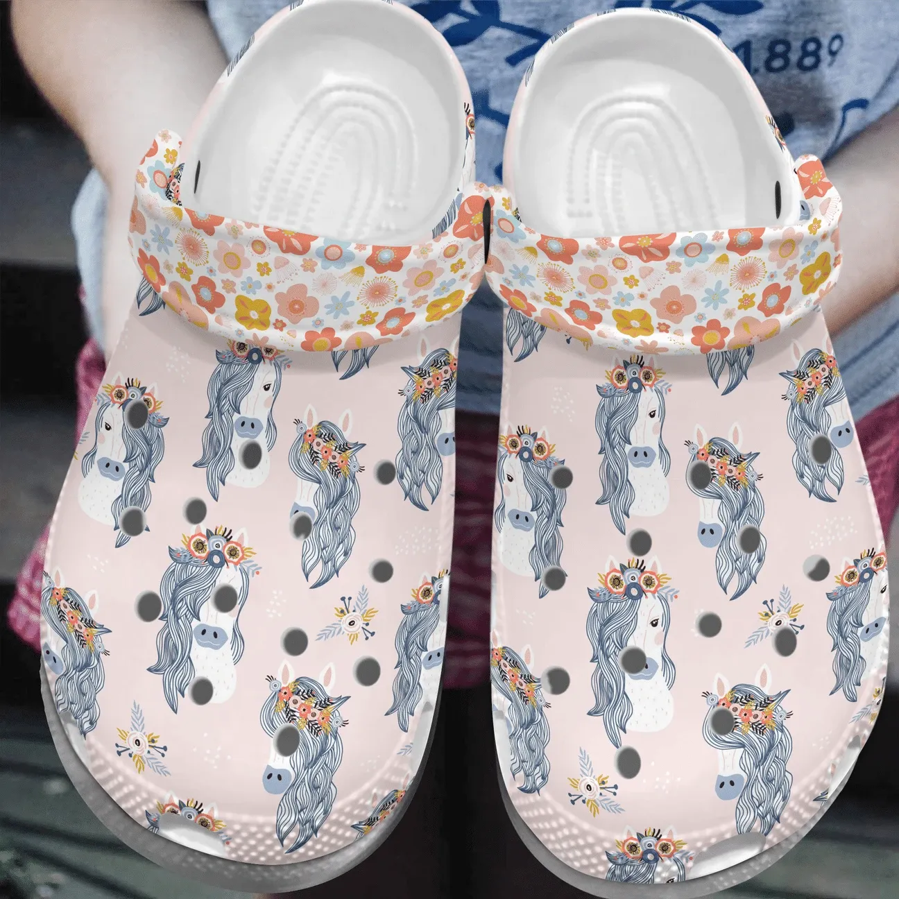 Horse Personalized Clog Custom Crocs Comfortablefashion Style Comfortable For Women Men Kid Print 3D Fancy Horses Horse Personalized Clog Custom Crocs Comfortablefashion Style Comfortable For Women Men Kid Print 3D Fancy Horses