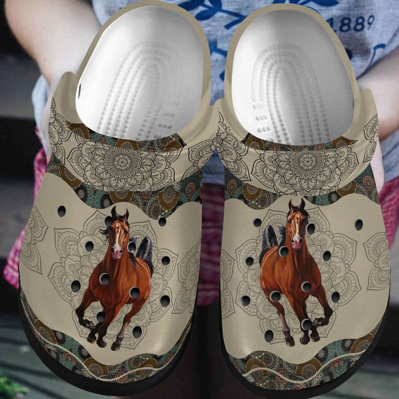 Horse Personalized Clog Custom Crocs Comfortablefashion Style Comfortable For Women Men Kid Print 3D Floral Horse Horse Personalized Clog Custom Crocs Comfortablefashion Style Comfortable For Women Men Kid Print 3D Floral Horse