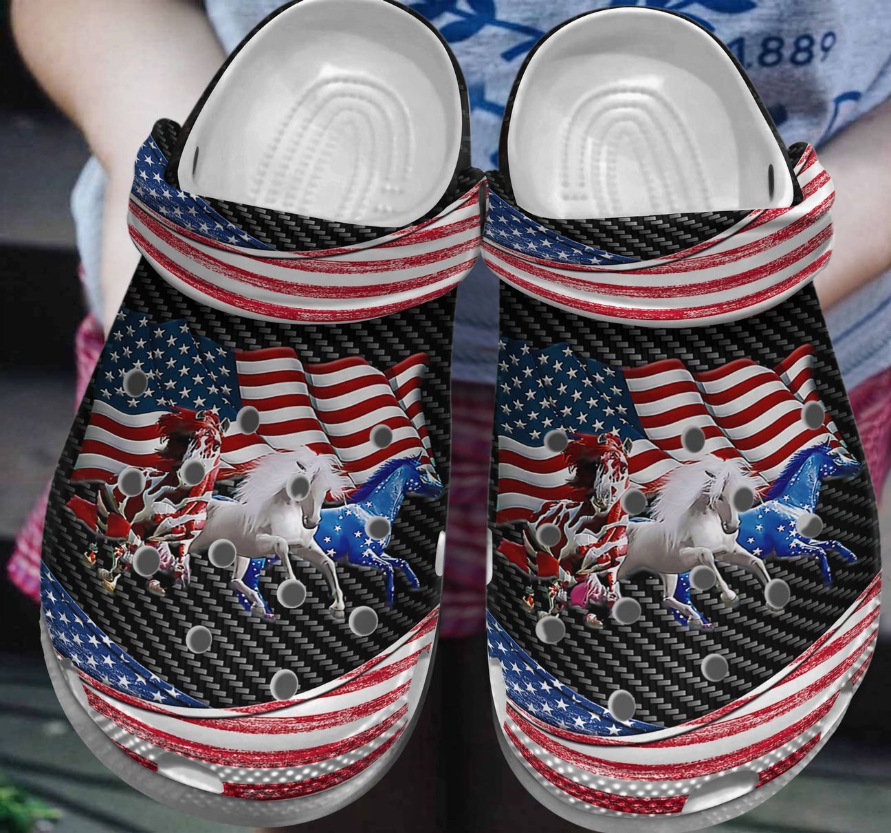 Horse Personalized Clog Custom Crocs Comfortablefashion Style Comfortable For Women Men Kid Print 3D Freedom Of Horses Horse Personalized Clog Custom Crocs Comfortablefashion Style Comfortable For Women Men Kid Print 3D Freedom Of Horses