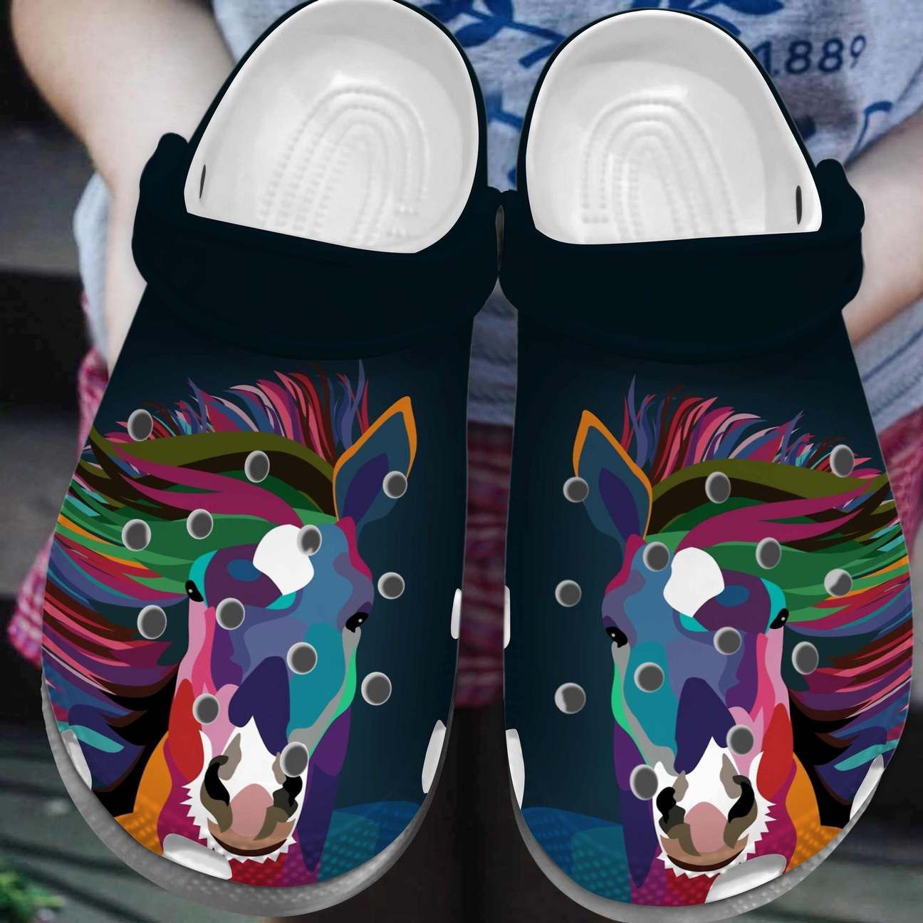 Horse Personalized Clog Custom Crocs Comfortablefashion Style Comfortable For Women Men Kid Print 3D Horse Art Horse Personalized Clog Custom Crocs Comfortablefashion Style Comfortable For Women Men Kid Print 3D Horse Art