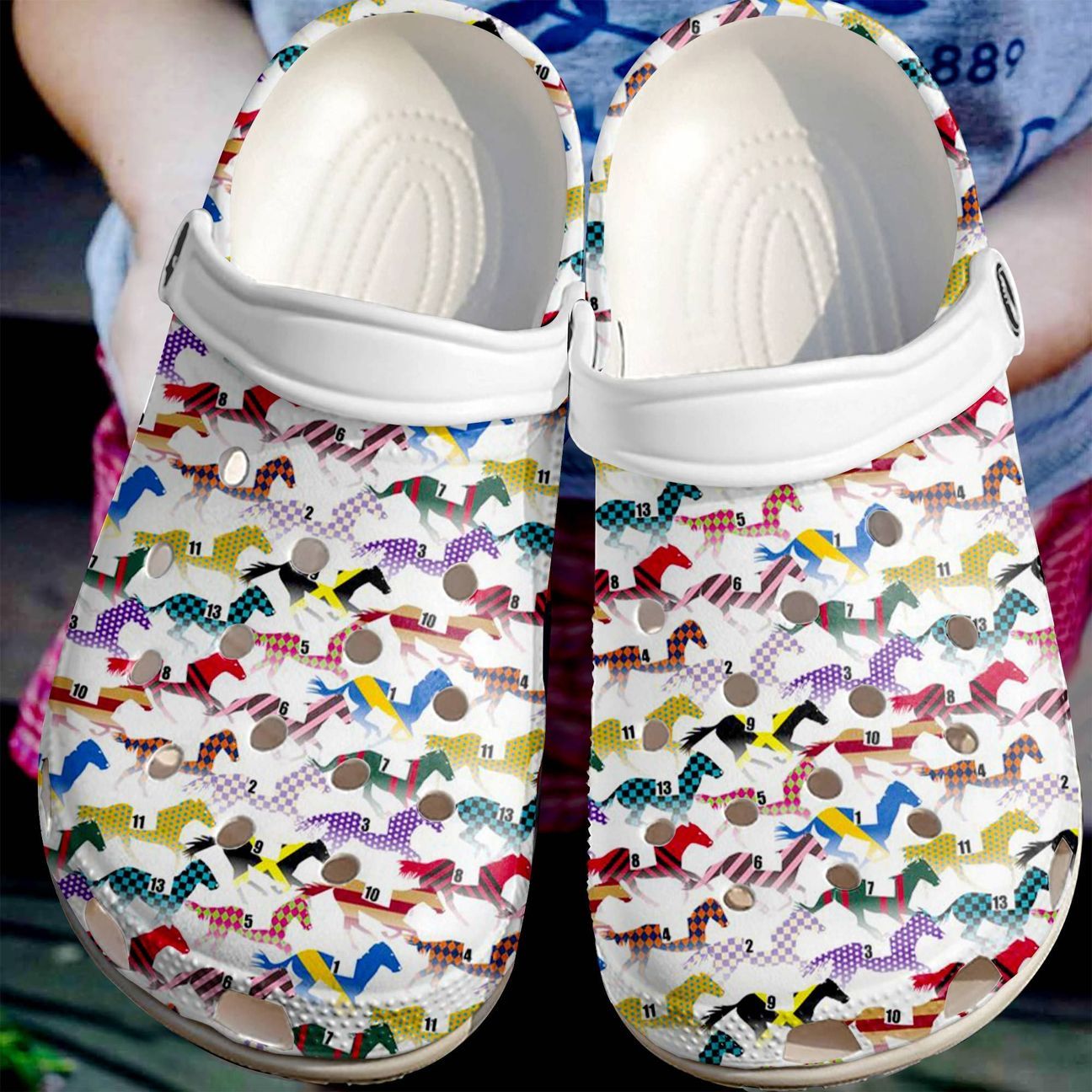 Horse Personalized Clog Custom Crocs Comfortablefashion Style Comfortable For Women Men Kid Print 3D Horse Racing Horse Personalized Clog Custom Crocs Comfortablefashion Style Comfortable For Women Men Kid Print 3D Horse Racing
