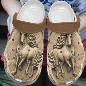 Horse Personalized Clog Custom Crocs Comfortablefashion Style Comfortable For Women Men Kid Print 3D Horse Sculpture