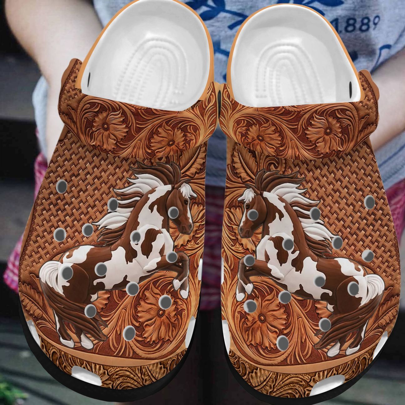 Horse Personalized Clog Custom Crocs Comfortablefashion Style Comfortable For Women Men Kid Print 3D Horse Wood Horse Personalized Clog Custom Crocs Comfortablefashion Style Comfortable For Women Men Kid Print 3D Horse Wood