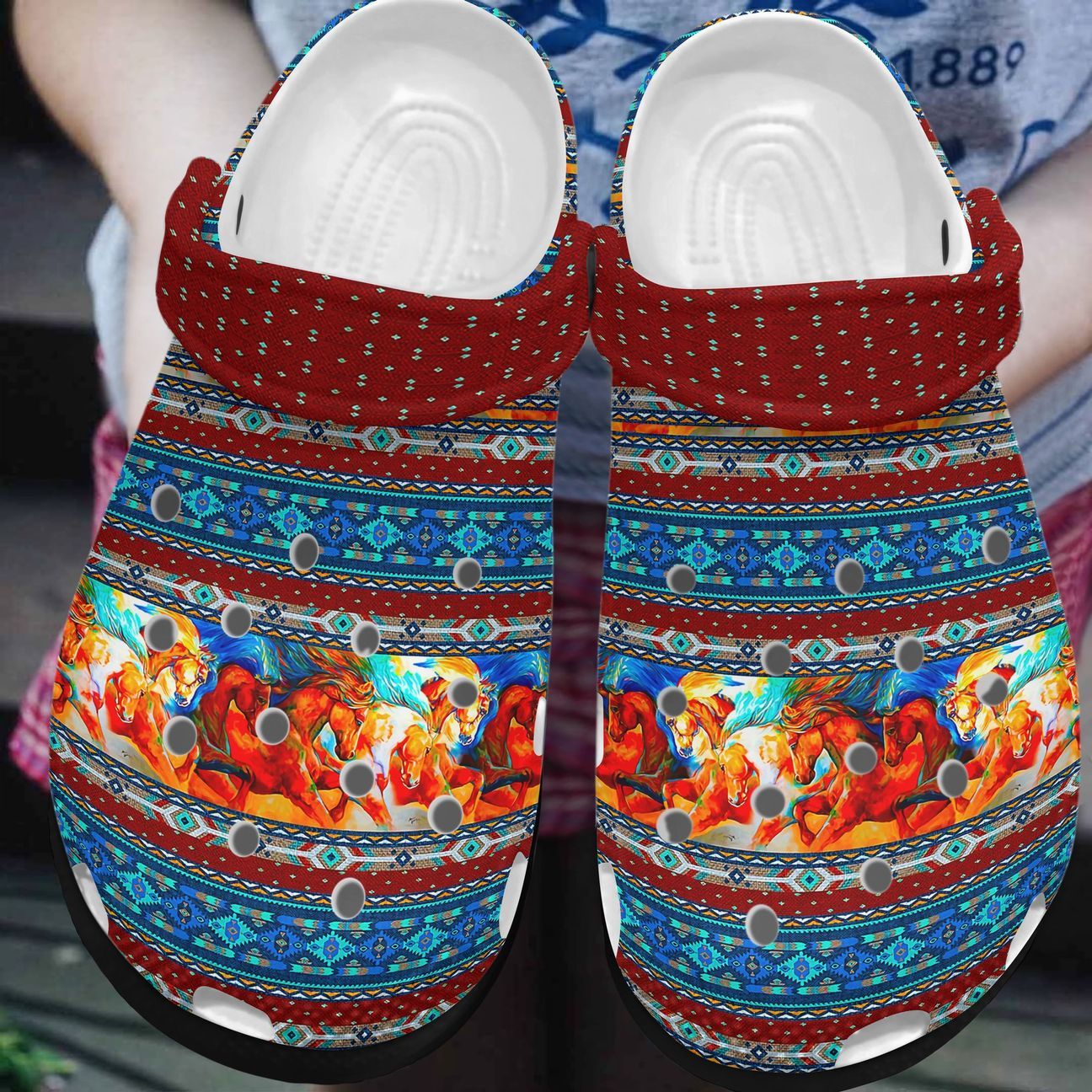 Horse Personalized Clog Custom Crocs Comfortablefashion Style Comfortable For Women Men Kid Print 3D Lovely Horses Horse Personalized Clog Custom Crocs Comfortablefashion Style Comfortable For Women Men Kid Print 3D Lovely Horses