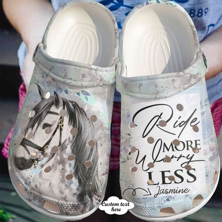 Horse Personalized Ride More Worry Less Sku 1416 Crocs Crocband Clog Comfortable For Mens Womens Classic Clog Water Shoes Horse Personalized Ride More Worry Less Sku 1416 Crocs Crocband Clog Comfortable For Mens Womens Classic Clog Water Shoes