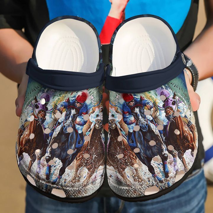 Horse Racing Passion Sku 1443 Crocs Crocband Clog Comfortable For Mens Womens Classic Clog Water Shoes Horse Racing Passion Sku 1443 Crocs Crocband Clog Comfortable For Mens Womens Classic Clog Water Shoes