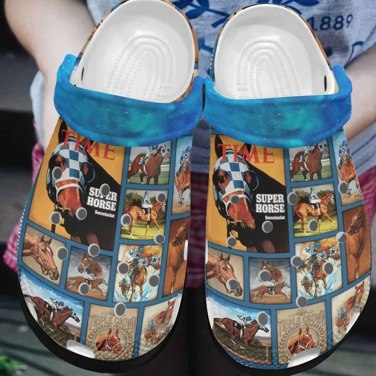 Horse Racing Personalized Clog Custom Crocs Comfortablefashion Style Comfortable For Women Men Kid Print 3D Horse Racing Personalized Clog Custom Crocs Comfortablefashion Style Comfortable For Women Men Kid Print 3D