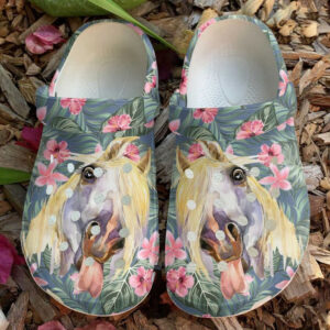 Horse Tropical Sku 1441 Crocs Clog Clog Shoes