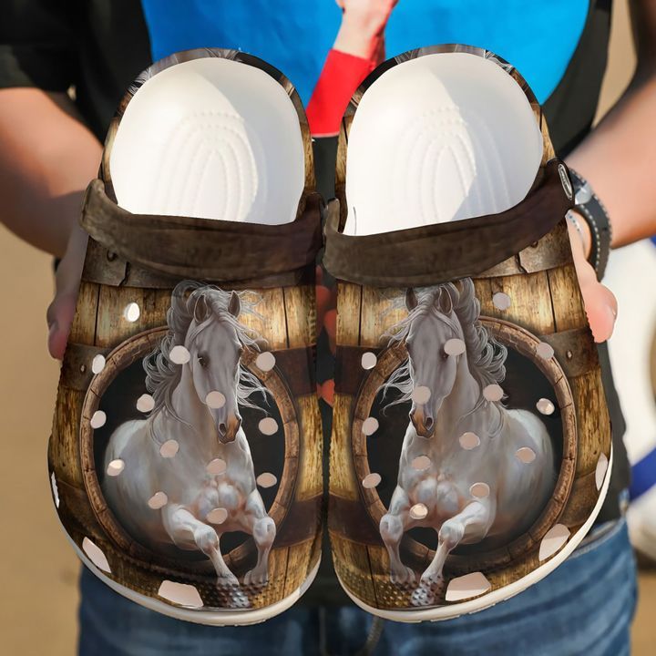 Horse White Sku 1420 Crocs Crocband Clog Comfortable For Mens Womens Classic Clog Water Shoes Horse White Sku 1420 Crocs Crocband Clog Comfortable For Mens Womens Classic Clog Water Shoes