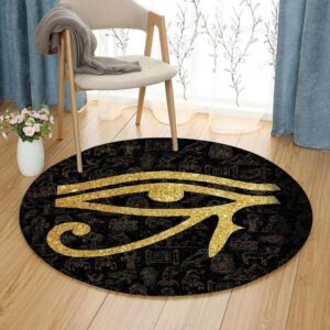 Horus Eyes Round Carpet Floor Rug Living Room Bedroom Decor Round Area Rug Carpet