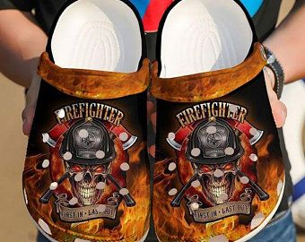Hot Firefighter Skull Crocs Crocband Clog Clog Comfortable For Mens And Womens Classic Clog Water Shoes Comfortable Hot Firefighter Skull Crocs Crocband Clog Clog Comfortable For Mens And Womens Classic Clog Water Shoes Comfortable