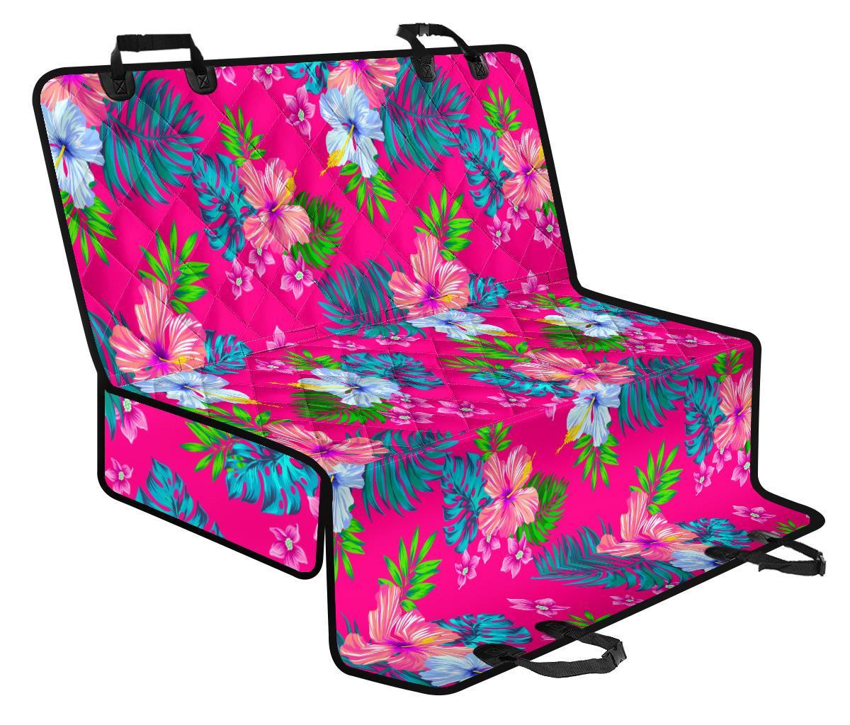 Hot Pink Aloha Hibiscus Pattern Print Pet Car Back Seat Cover - 86bd56c8137c Hot Pink Aloha Hibiscus Pattern Print Pet Car Back Seat Cover - 86bd56c8137c