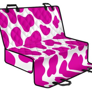 Hot Pink And White Cow Print Pet Car Back Seat Cover - dfeec2d55d3e