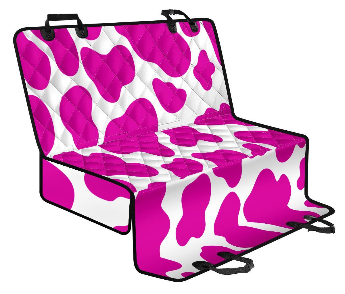 Hot Pink And White Cow Print Pet Car Back Seat Cover - dfeec2d55d3e Hot Pink And White Cow Print Pet Car Back Seat Cover - dfeec2d55d3e