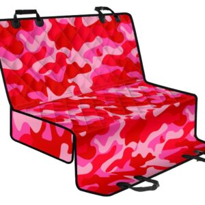 Hot Pink Camouflage Print Pet Car Back Seat Cover - 9bdc2a947193