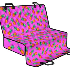 Hot Pink Pineapple Pattern Print Pet Car Back Seat Cover - 156e11bd41c9
