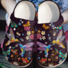 Humming Bird In Magical Hippie World Crocs Clog Shoe