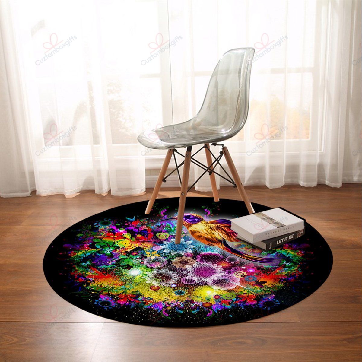 Hummingbird Round Carpet Floor Rug Living Room Bedroom Decor Round Area Rug Carpet Hummingbird Round Carpet Floor Rug Living Room Bedroom Decor Round Area Rug Carpet