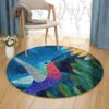 Hummingbird Round Carpet Floor Rug Living Room Bedroom Decor Round Area Rug Carpet