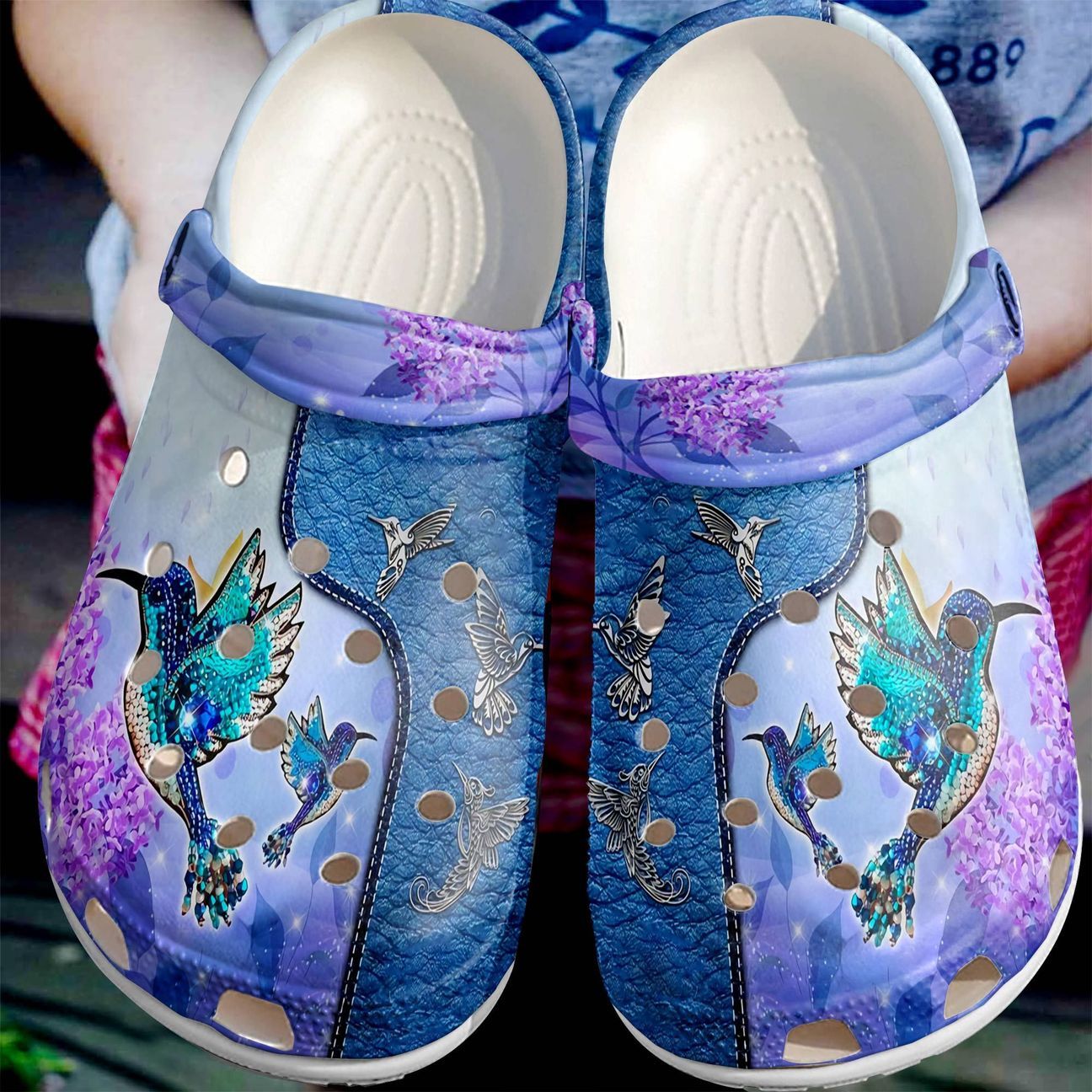 Hummingbird Personalize Clog Custom Crocs Fashionstyle Comfortable For Women Men Kid Print 3D Blue Hummingbird Hummingbird Personalize Clog Custom Crocs Fashionstyle Comfortable For Women Men Kid Print 3D Blue Hummingbird