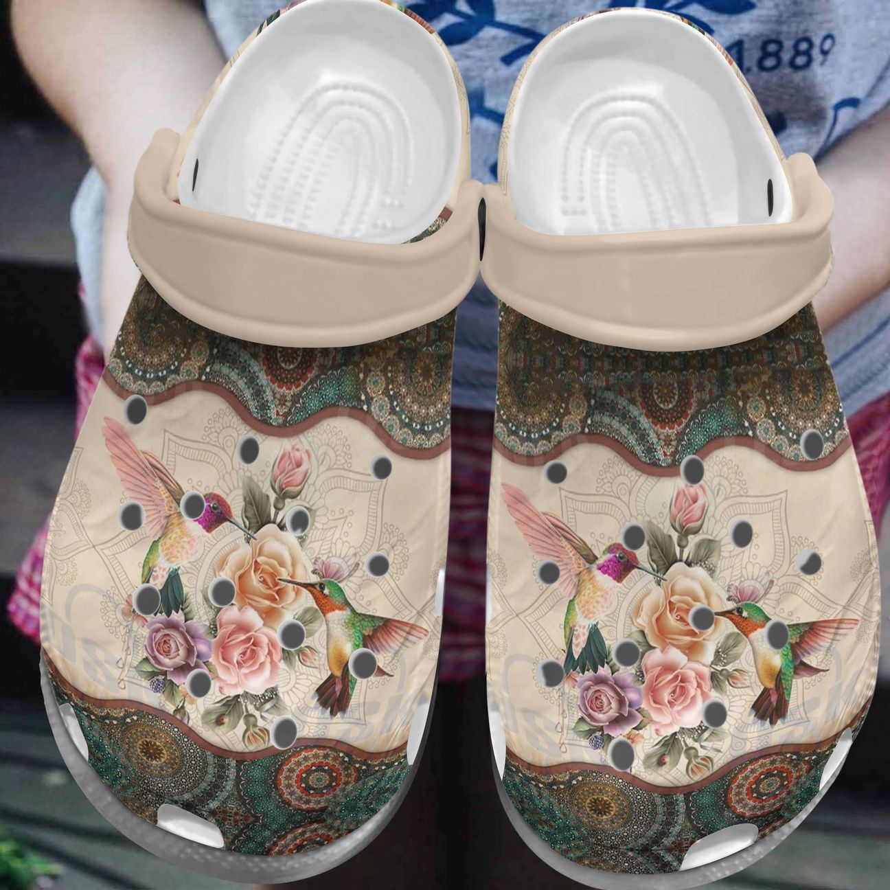 Hummingbird Personalize Clog Custom Crocs Fashionstyle Comfortable For Women Men Kid Print 3D Whitesole Hummingbird And Flowers Hummingbird Personalize Clog Custom Crocs Fashionstyle Comfortable For Women Men Kid Print 3D Whitesole Hummingbird And Flowers