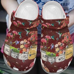Hummingbird Personalize Clog Custom Crocs Fashionstyle Comfortable For Women Men Kid Print 3D Whitesole You Are My Sunshine