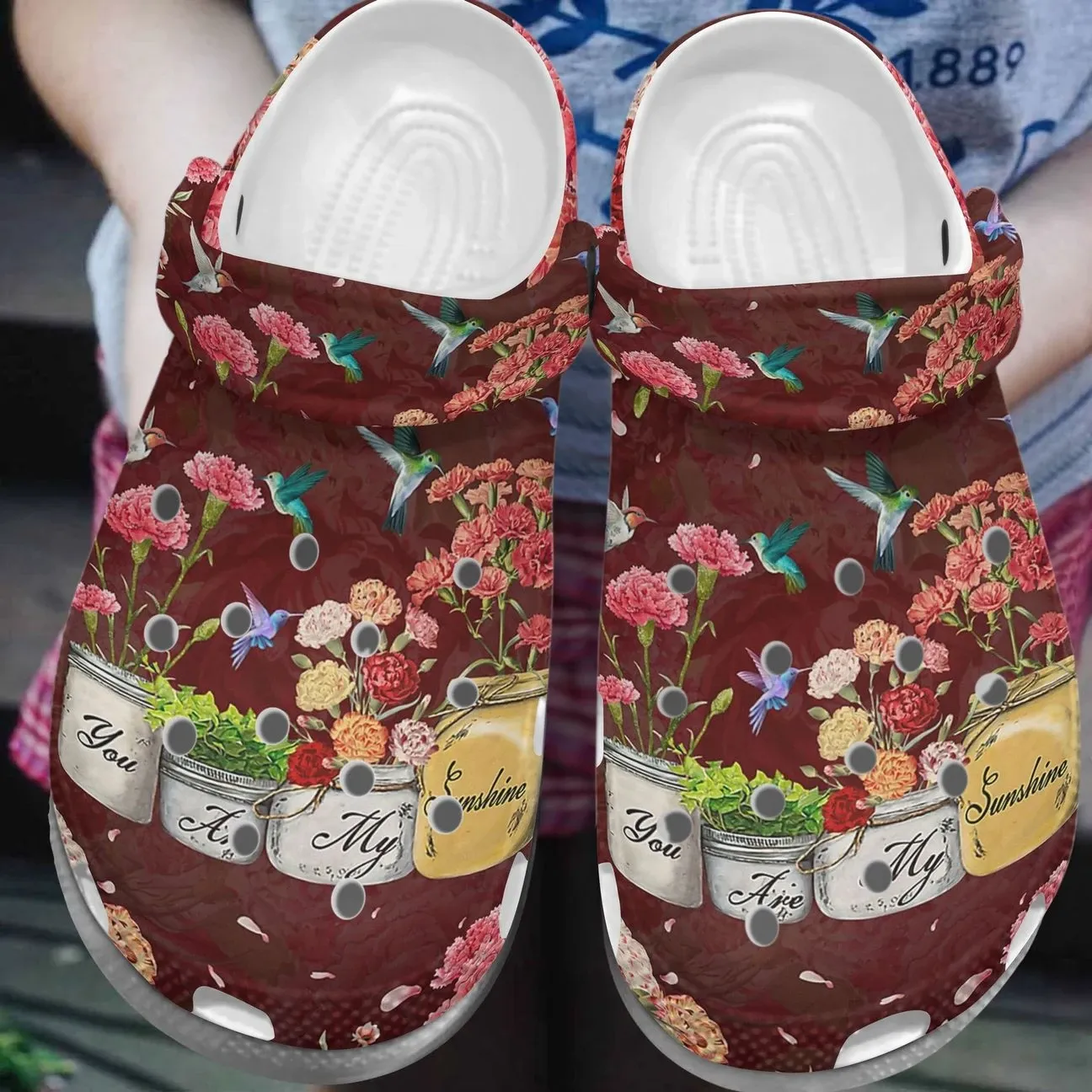 Hummingbird Personalize Clog Custom Crocs Fashionstyle Comfortable For Women Men Kid Print 3D Whitesole You Are My Sunshine Hummingbird Personalize Clog Custom Crocs Fashionstyle Comfortable For Women Men Kid Print 3D Whitesole You Are My Sunshine