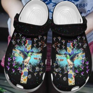 Hummingbird Personalized Clog Custom Crocs Comfortablefashion Style Comfortable For Women Men Kid Print 3D Cross