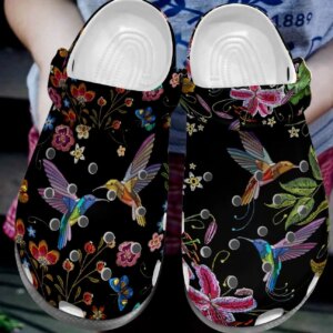 Hummingbird Personalized Clog Custom Crocs Comfortablefashion Style Comfortable For Women Men Kid Print 3D Flying Hummingbirds