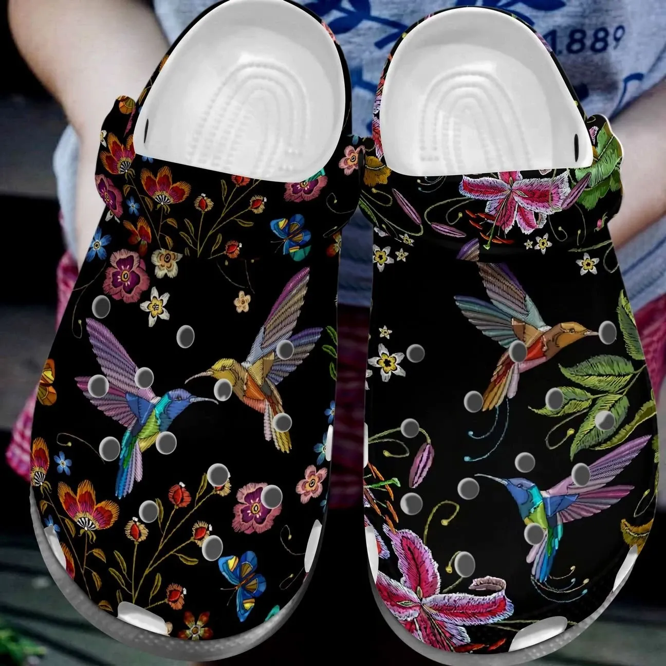Hummingbird Personalized Clog Custom Crocs Comfortablefashion Style Comfortable For Women Men Kid Print 3D Flying Hummingbirds Hummingbird Personalized Clog Custom Crocs Comfortablefashion Style Comfortable For Women Men Kid Print 3D Flying Hummingbirds