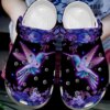 Hummingbird Personalized Clog Custom Crocs Comfortablefashion Style Comfortable For Women Men Kid Print 3D Purple Hummingbirds