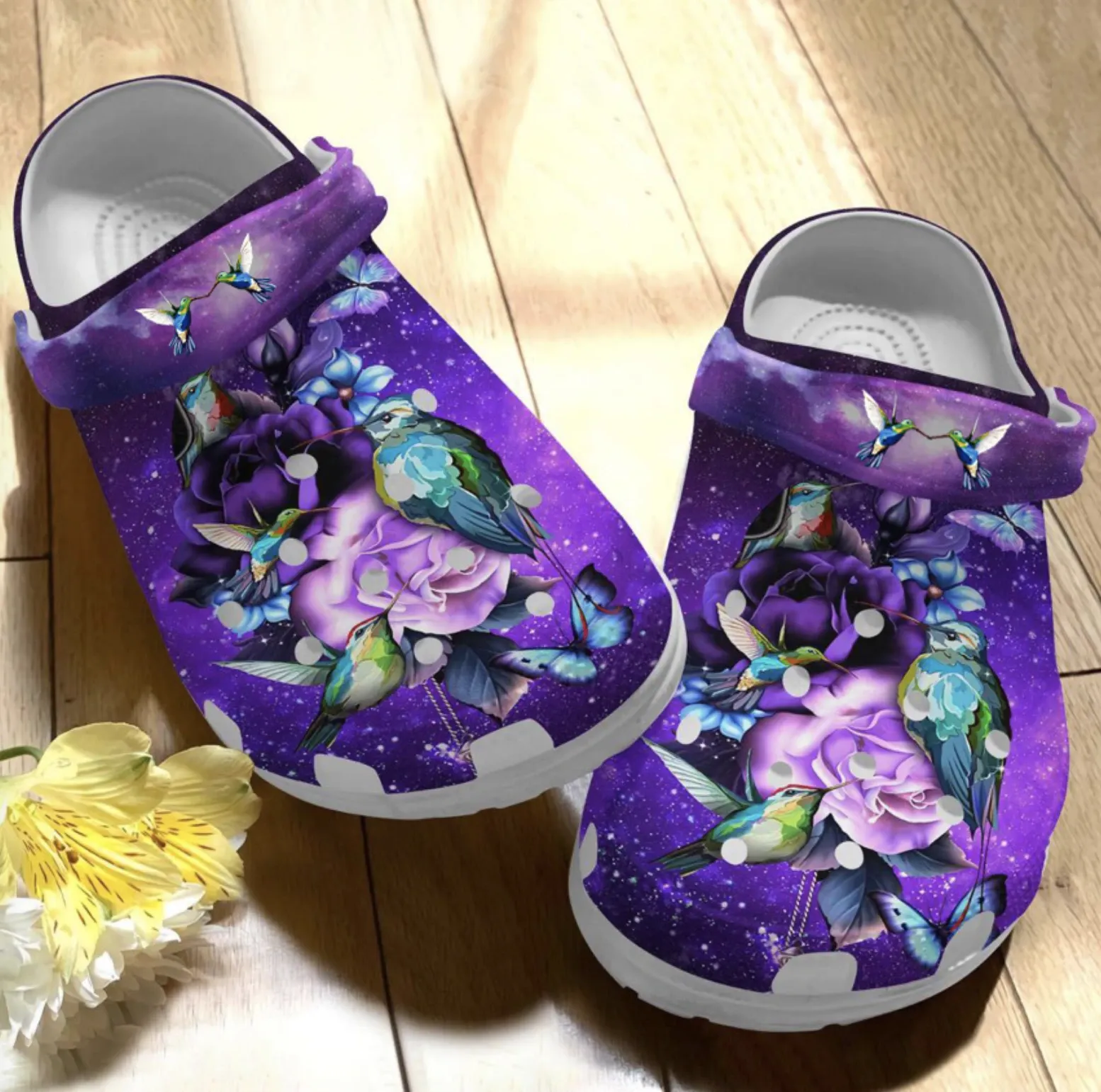 Hummingbird Personalized Clog Custom Crocs Comfortablefashion Style Comfortable For Women Men Kid Print 3D Violet Hummingbird Hummingbird Personalized Clog Custom Crocs Comfortablefashion Style Comfortable For Women Men Kid Print 3D Violet Hummingbird
