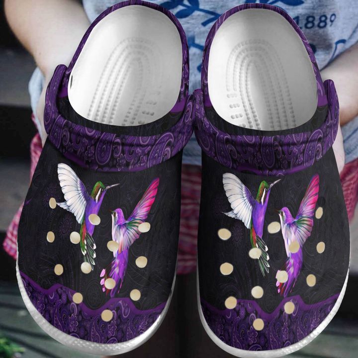 Hummingbird Purple Mandala Sku 1460 Crocs Clog Clog Shoes Hummingbird Purple Mandala Sku 1460 Crocs Clog Clog Shoes