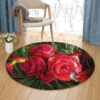 Hummingbirds And Roses Round Carpet Floor Rug Living Room Bedroom Decor Round Area Rug Carpet