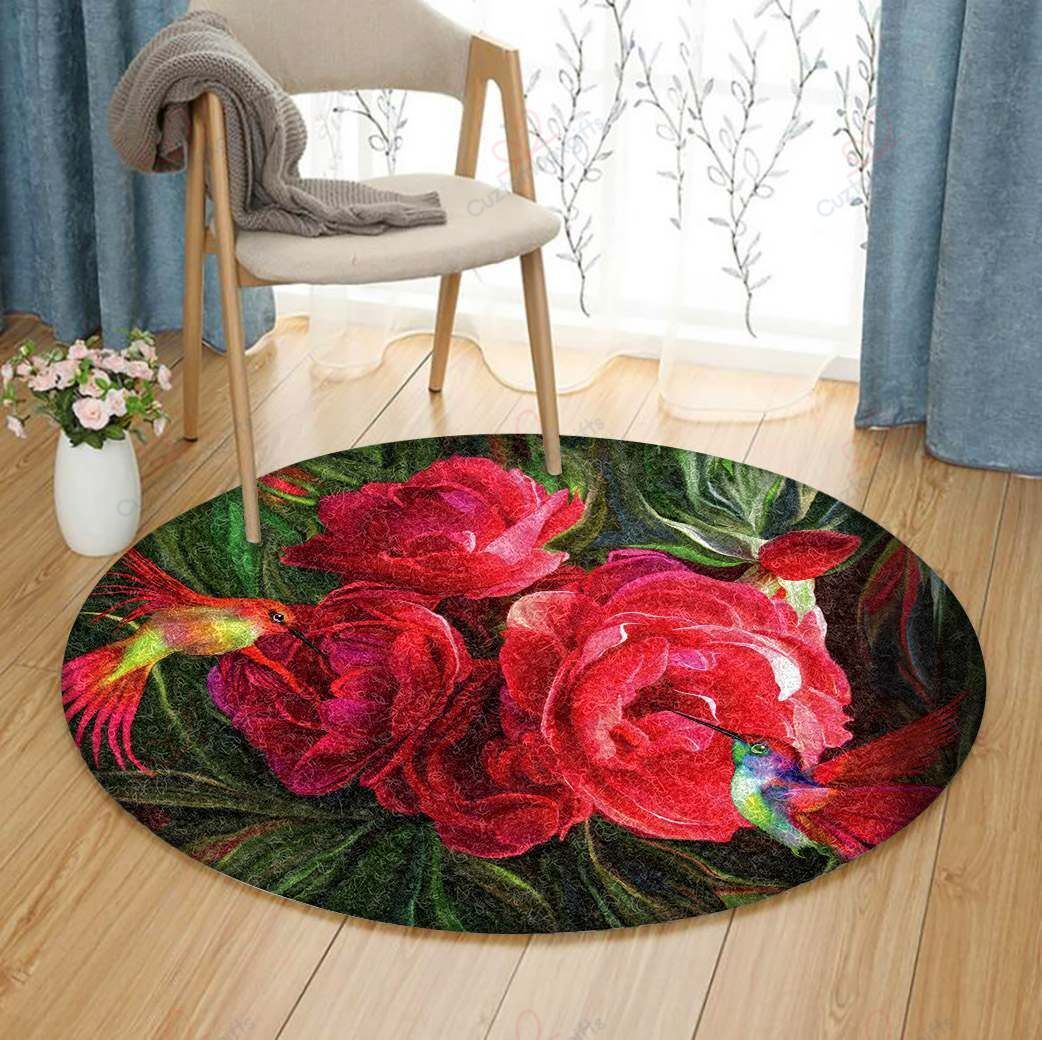 Hummingbirds And Roses Round Carpet Floor Rug Living Room Bedroom Decor Round Area Rug Carpet Hummingbirds And Roses Round Carpet Floor Rug Living Room Bedroom Decor Round Area Rug Carpet